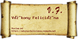 Vékony Feliciána névjegykártya